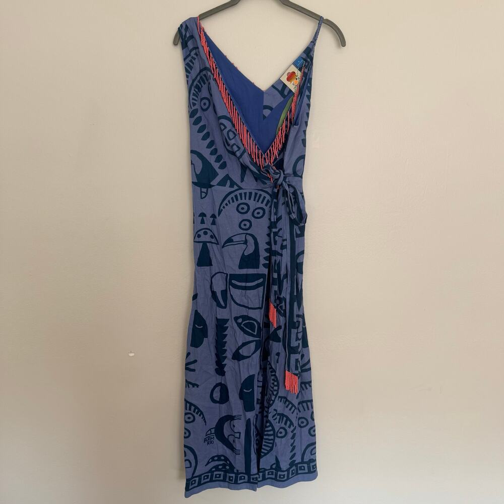 Farm Rio for Anthropologie Beaded, Wrap Toucan Dress - Picture 2 of 8